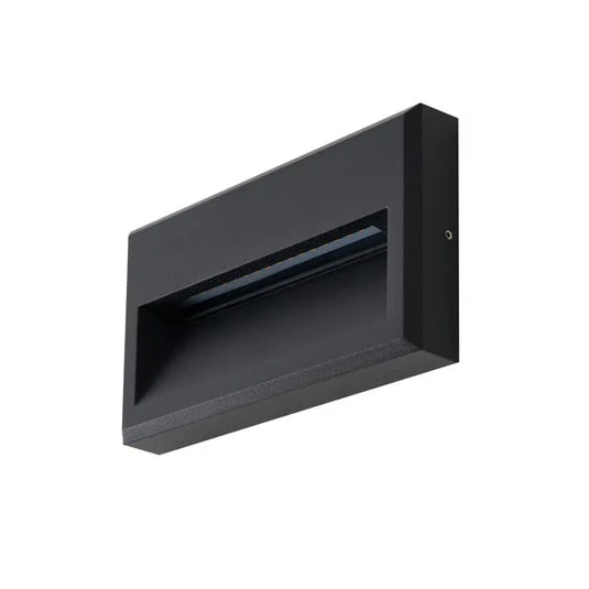 Weno LED En el exterior Aplique de Pared Negro - Lucande