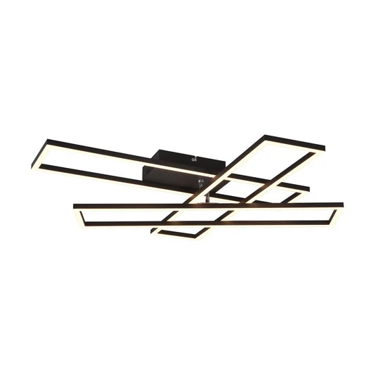 Plafón LED Corso 3 luces, negro mate