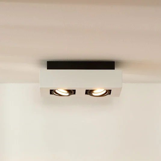 Foco de techo Xirax, 2 luces, blanco