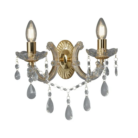Aplique Marie Therese, latón, 2 luces