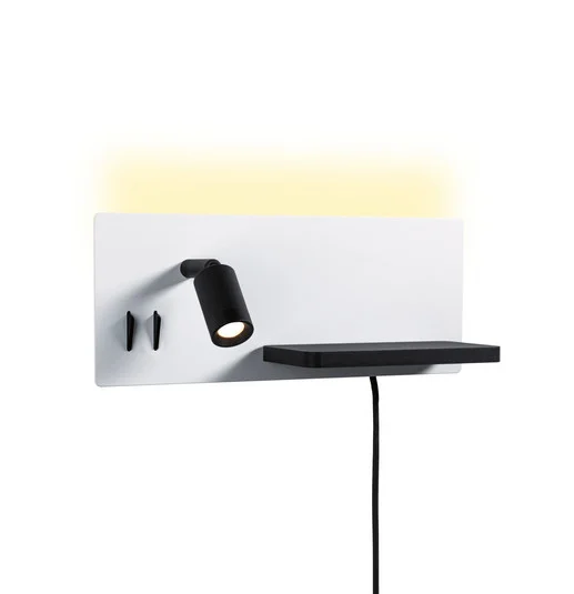 Aplique de pared LED Serra, negra, 2700 K, derecha - Paulmann