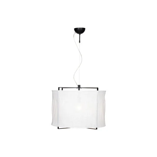 Lámpara colgante Softy Ø60 negro mate/blanco - By Rydéns