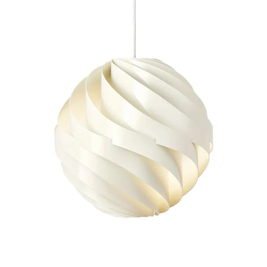 Lámpara colgante Turbo Ø36 Blanco alabastro brillante/Blanco - Gubi