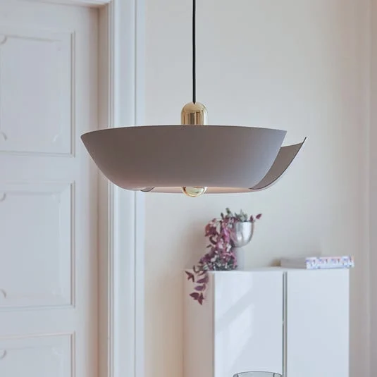 Lámpara colgante Cycnus Ø30 gris topo/dorado - AYTM