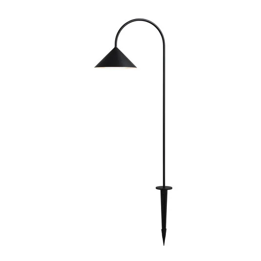 Lámpara LED con pica para clavar en el suelo Grasp, negra, altura 82 cm, IP44 -