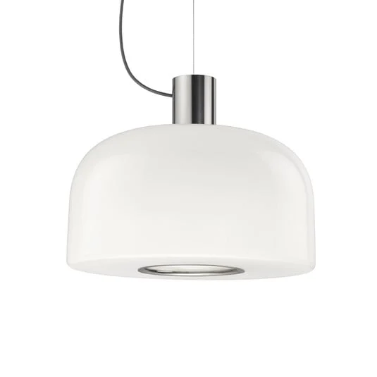 Bellhop vidrio S2 Lámpara Colgante Bright Aluminio - Flos