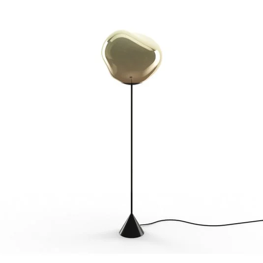 lámpara de pie LED Melt Cone Slim de Tom Dixon, bronce, fuente de alimentación
