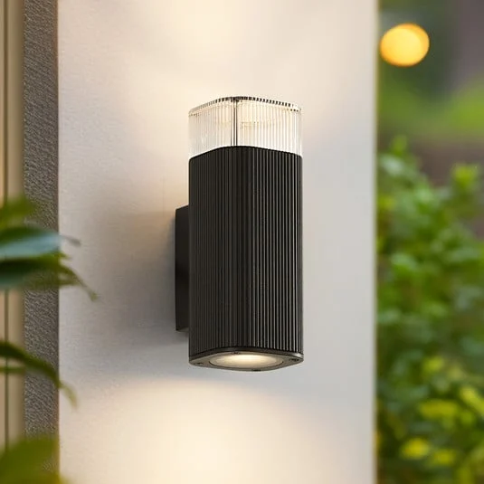 Aplique para exterior Lindby Halvar, negra, 20 cm, 2 x GU10, IP65