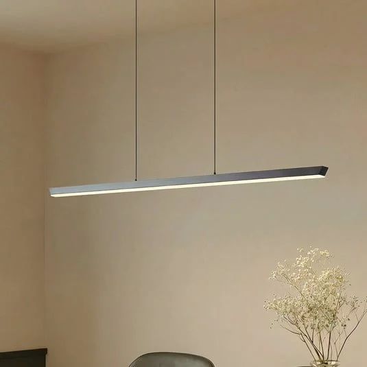 Lámpara colgante LED Lucande Solvar, 117 cm, negro, CCT, atenuable
