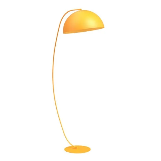 Lámpara de pie Arcos, naranja, altura 150 cm, metal