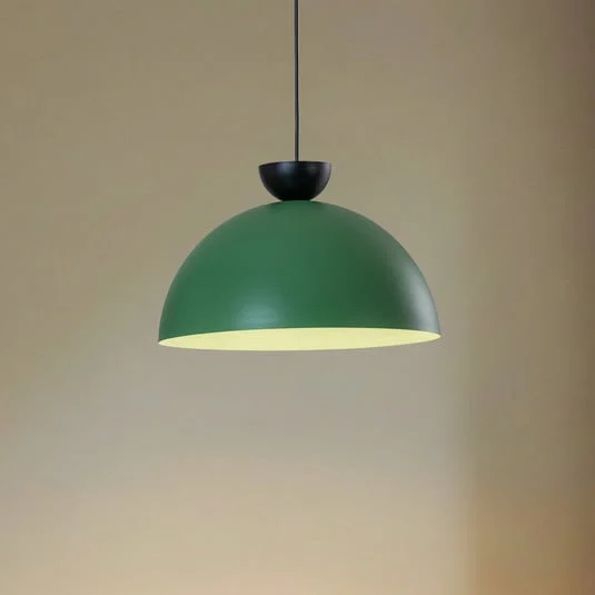 Lámpara colgante Lunaro, verde, Ø 40 cm, metal