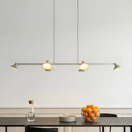 Lámpara colgante LED Steve de Lucande, aluminio, 113 cm, 6 luces, atenuable