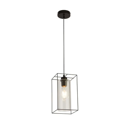 Lámpara colgante Vesperon, transparente, cristal, 1 luz, 15 cm