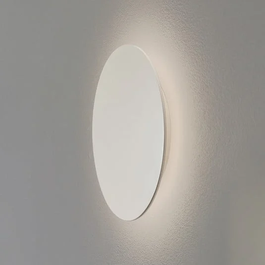 Aplique de pared LED Orios Plus, color arena, metal, Ø 30 cm