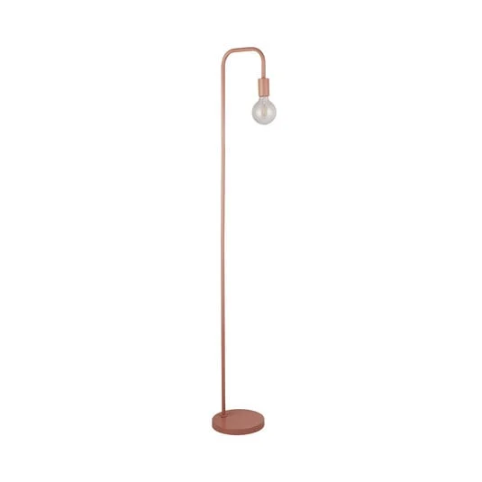 Lámpara de pie Amiel, rosa, metal, 155 cm, E27