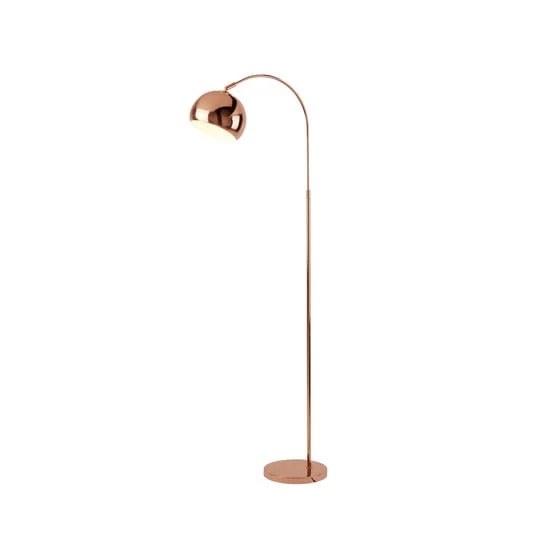 Lámpara de pie Lukai, cobre, metal, 140 cm, E27