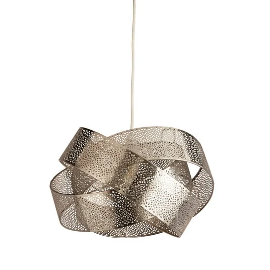 Lámpara colgante Steffi, gris, metal, Ø 35 cm, E27