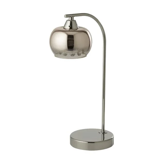 Lámpara de mesa Ianis, gris, metal/vidrio, altura 36 cm, G9
