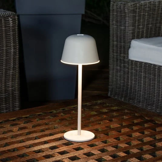 Lámpara de mesa LED recargable OSRAM ENDURA STYLE, beige 30 cm IP44 CCT