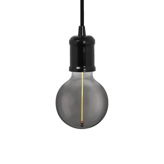 Lámpara colgante OSRAM VINTAGE 1906 BOBBIN, metal negro Ø 10 cm