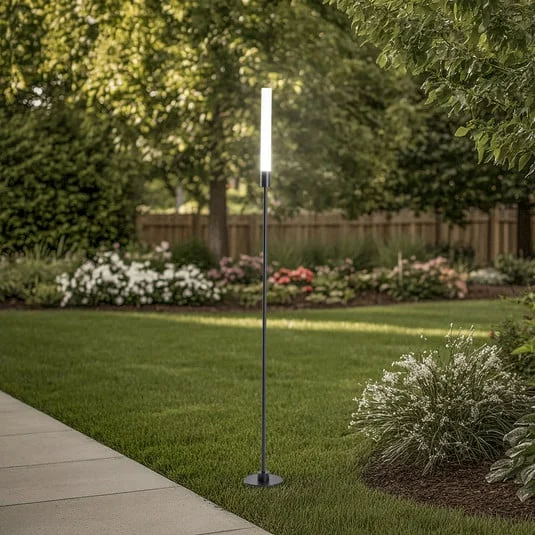 Baliza LED Zola, negro, aluminio, altura 100 cm