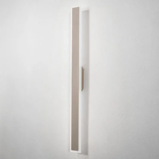 Aplique de pared LED Isla, arena, aluminio, altura 100 cm, IP54