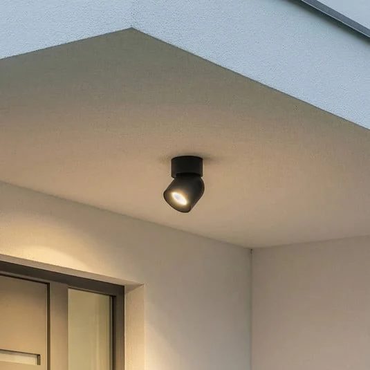 Downlight Oscar, negro, aluminio, altura 13,5 cm, GU10