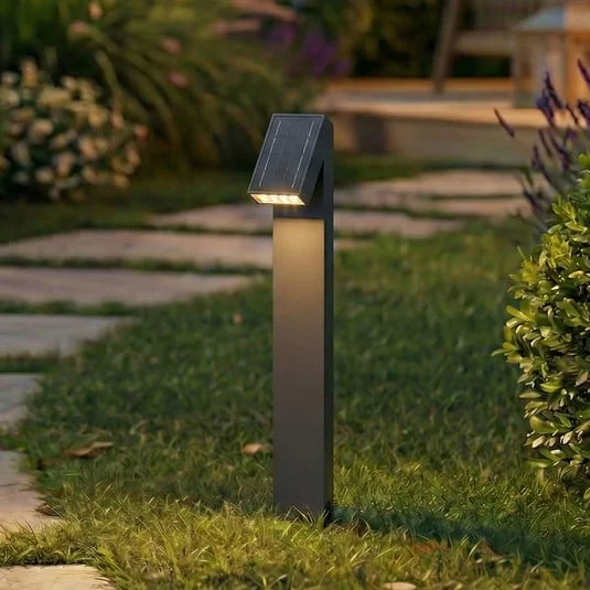 Lámpara solar LED PRIOS Lestor, antracita, atenuable, IP65