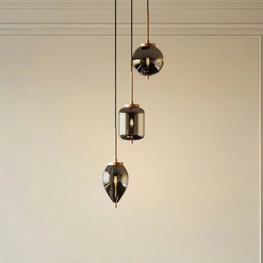 Lámpara colgante Lucande Elani, 3 luces, Ø 36 cm, cristal