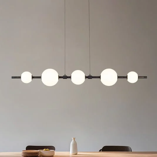 Lámpara colgante LED Lucande Tanira, negro/blanco, 140 cm, atenuable por pasos
