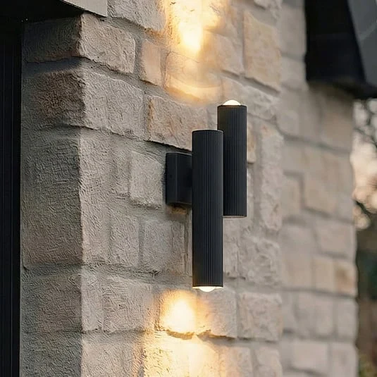 Aplique LED para exterior Torvian de Lucande, antracita, 2 luces