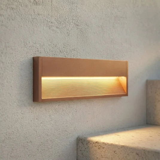 Aplique LED para exterior Lucande Trevin, 40 cm, IP65, aluminio