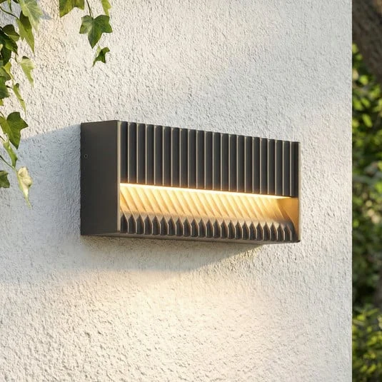 Aplique LED para exterior Lucande Tavion, 25 cm, antracita, IP65