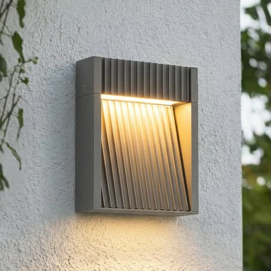Aplique LED para exterior Lucande Tavion, 16 cm, antracita, IP65