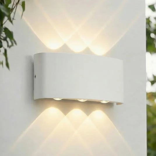 Aplique LED para exterior Lindby Ithan, 3 luces, blanco, 17 cm