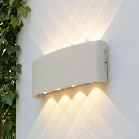 Aplique LED para exterior Lindby Ithan, 5 luces, blanco, 27 cm