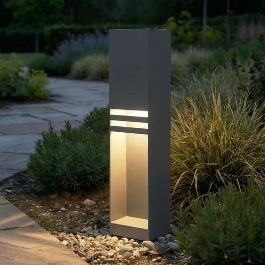 Bolardo luminoso LED Lucande Oxido, antracita, altura 50 cm, IP44