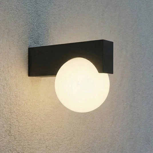 Aplique LED para exterior Lucande Vijon, negra, CCT, IP44