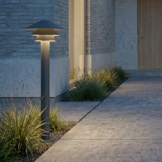 Bolardo luminoso LED Lucande Montaro, 110 cm, antracita, IP54