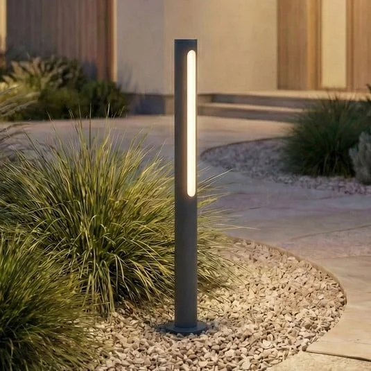Bolardo luminoso LED Lindby Liravel, altura 60 cm, antracita, IP65