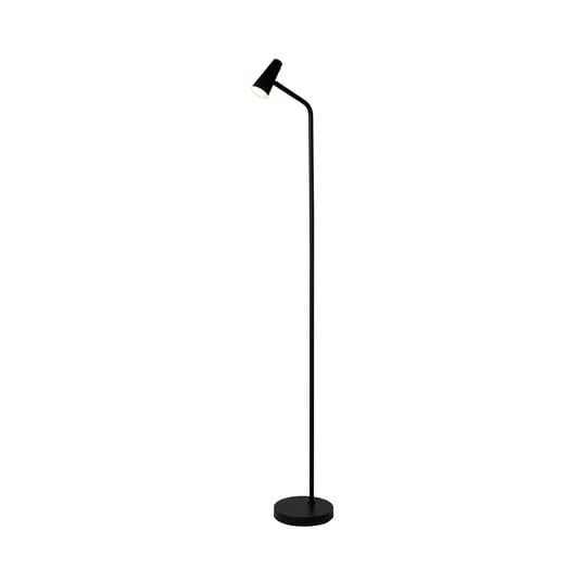 Lámpara de pie LED recargable 10450BK, negra, altura 151 cm, metal