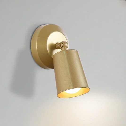 Aplique de pared LED recargable CONE, color dorado, ancho 10 cm, metal