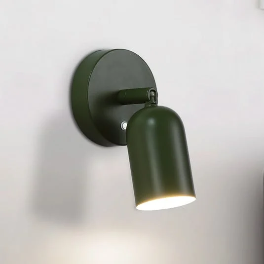 Aplique de pared LED recargable CONE, verde oscuro, ancho 10 cm, metal