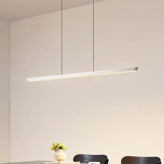 Lámpara colgante LED Lucande Solvar, 117 cm, plateada, CCT, atenuable