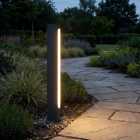 Bolardo luminoso LED Lucande Celiora, 80 cm, antracita, 3000 K