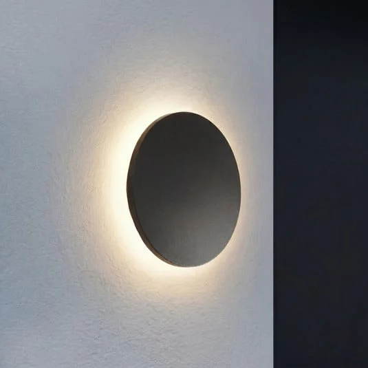 Aplique LED para exterior Lindby Selinel, negro, 23 cm, con número de casa