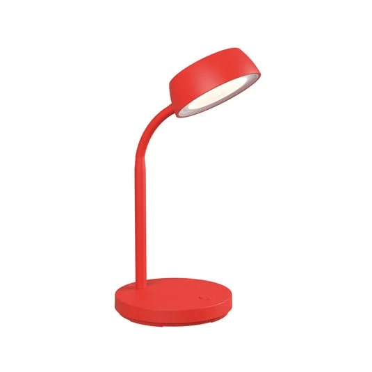 Lámpara de mesa LED MAULabby, roja, plástico, altura 30 cm