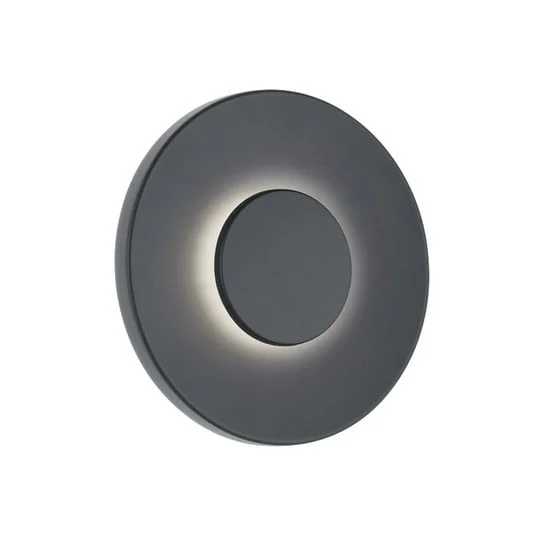 Apliqué LED para exterior Helestra BUD 44, no atenuable, gris, IP65
