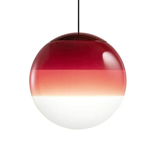 Lámpara colgante LED MARSET Dipping Light, Ø 13 cm, rojo burdeos