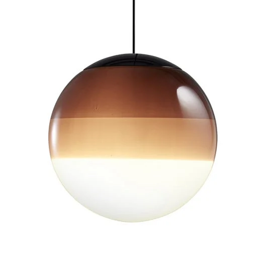 Lámpara colgante LED MARSET Dipping Light, Ø 20 cm, marrón
